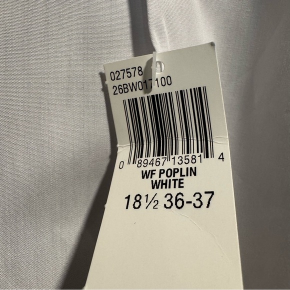 Arrow White Poplin Men's Shirt Size 18.5/ 36-37 - Picture 5 of 9